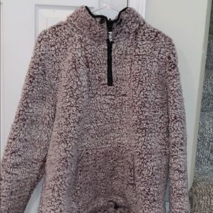 PINK Sherpa zip up